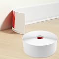Lifronkit Flexible Baseboard Molding Trim, Self-Adhesive Design Vinyl Wall Base, Peel and Stick Rubber Wall Base Moulding Trim, 4inch(W) x 60feet(L), White