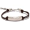 Pulsera de cuero marrón para mujer hecho por Intendenciajewels – Hecho a mano – Pulsera bohemia – Joyas para mujer – Pulsera de cuero y plata – Pulsera ajustable de 16-19,5 cm.
