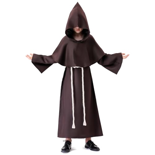 Banchif Niños Disfraz de Monje Sacerdote Túnica...