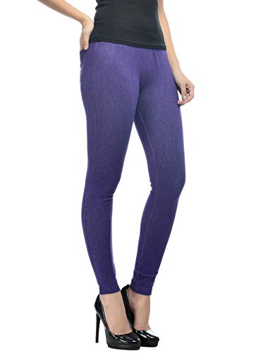 Image of Frenchtrendz Women's Slim Fit Mid Rise Stretchable Cotton Modal Spandex Jegging Pull On