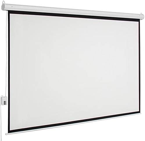 100" 4:3 80" x 60" Viewing Area Motorized Projector Screen with Remote Control Matte White