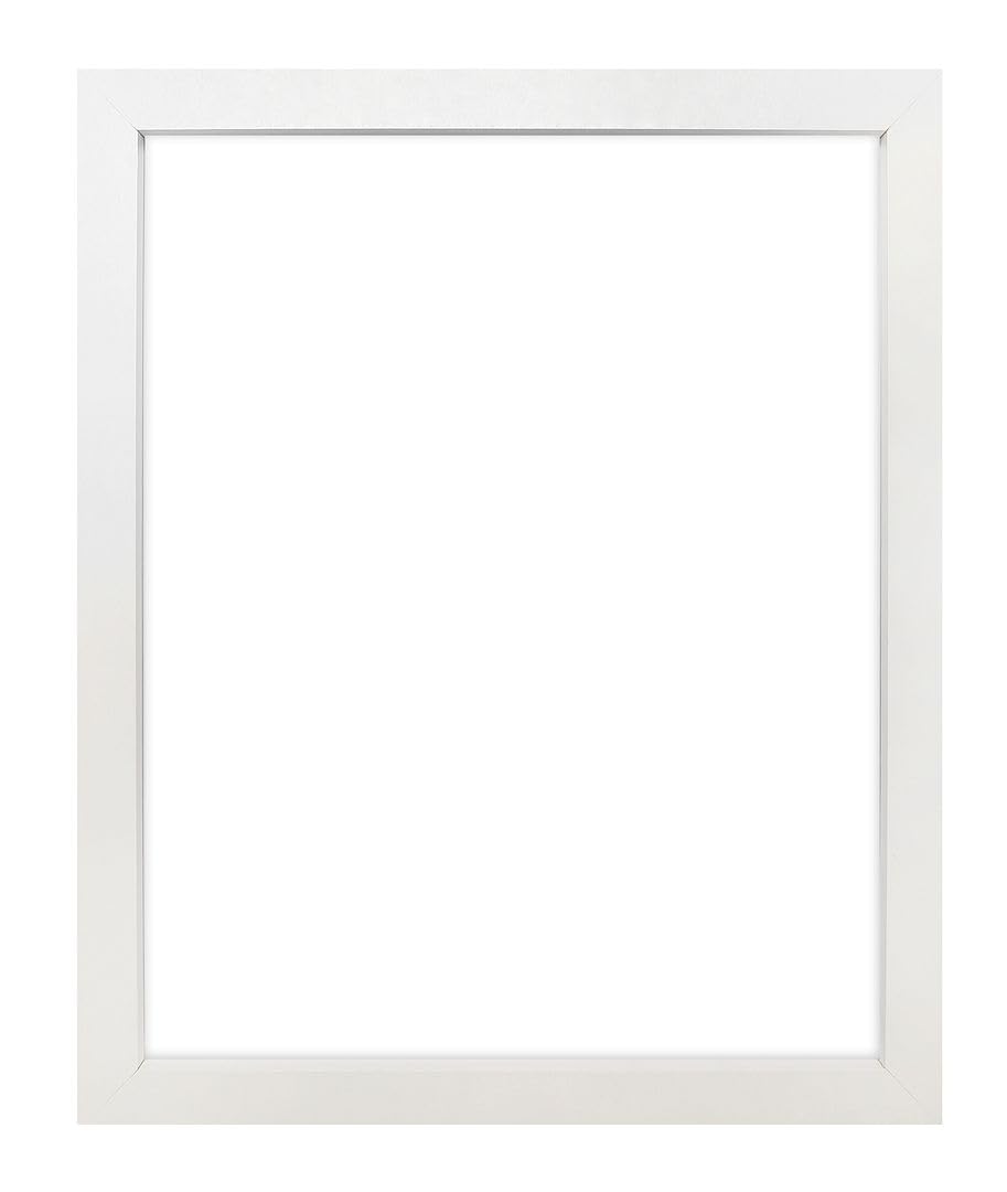 Frames By Post Distressed White H7 Picture Photo Frame 40 X 40 Cm Plastic Glass