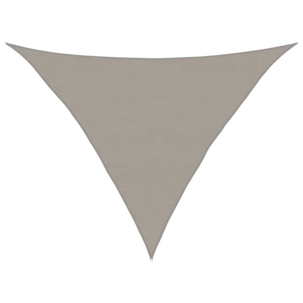 Sonnensegel 160 g/m² Dreieckig Hellgrau 5x5x6 m HDPE Sonnenplane für Garten Terrasse Pool Sonnenschutz Dreieck Schattenspender Winddurchlässig