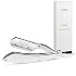 DEDGE Professional All Stainless Steel Straight Razor-Double Edge Razor Barber Beard Shaver with 10 Double Edge Blades for Barber Personal Grooming