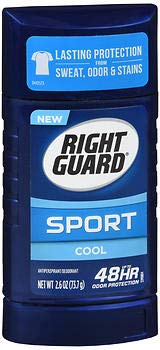 Right Guard Sport Cool 48 HR Odor Protection Antiperspirant/Deodorant, 2.6 oz (Pack of 6)