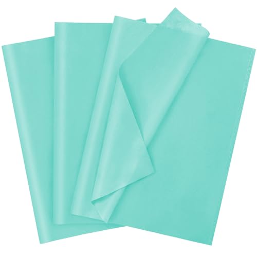 Image of 120 Sheets 20 inchX14 inch Tissue Paper for Gift Bags Wrapping, Teal Art Tissue Paper Bulk for Weddings Birthday Party Crafts Decoration