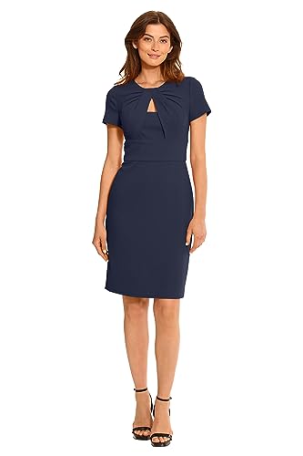 Maggy London Women's Cutout Neck Crepe Sheath Dress Office Career Workwear Event Occasion Guest of