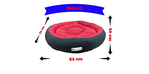 Image of Premium Small Size Dog Bed for Small Dogs and Puppies Anti Skid Bottom Washable Orthopedic Dog /cat Beds Red /Black