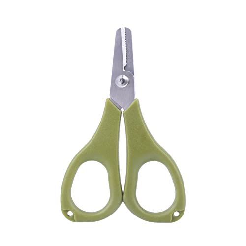 Booms Fishing S01 Fishing Scissors for Braided Line, Fishing Line Cutter Saltwater and Freshwater, Fishing Serrated Shears with Retractor or Split Rin