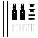TuyuBEE H Track Lighting Rails 6.6FT H Type Track Rails Kit with End Caps and Live End Feed Connector, Compatible with Single Circuit 120V H Style Track System and Track Heads, Black