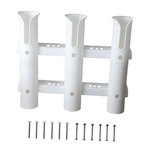 MagiDeal Support de canne à pêche, Support de Canne à Pêches 3 tubes, Support Tube pour Bateau Outil de Rangement, pour bateaux, garage, glacière,...