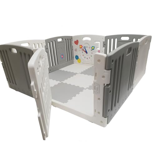 NEW Venture ALL STARS Baby Playpen | 8 Pcs Including Fun Activity Panel | Fitted Floor Mats And 200 Bright...