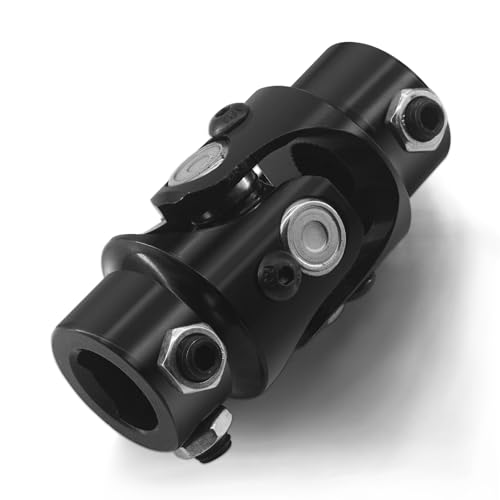 5/8'-36 Spline X 3/4' DD Black Steering Universal Joint Single U Joint Shaft, Total Length: 83mm...