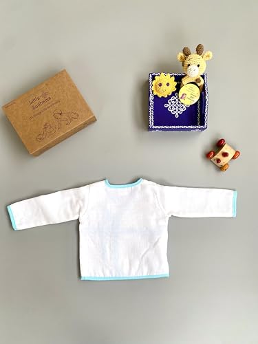 Image of Baby Relaxed Fit Double Muslin Cotton Full Sleeve Tops (Pack of 4) (LSBFST-0001 Assorted2 NB0-3 Months)