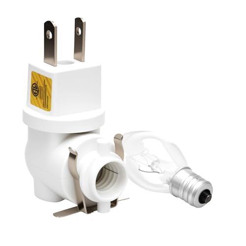 Image of Auto On Sensor Plug in Night Light Module,Wall Light Plug with Light Sensitive On /Off Switch,Rotating E12 Base Night Light Socket for Making Your Own DIY Decorative Night Lights