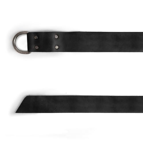Hide & Play, Leather Medieval Belt with Half Ring Closure, Renaissance Style, Adjustable Strap for Viking Cosplay, Handmade2