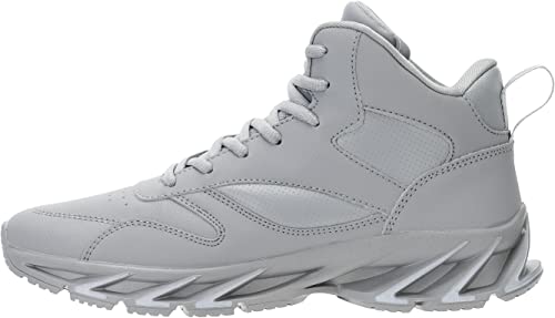 Image of Joomra Men's Stylish Sneakers High Top Athletic-Inspired Shoes | Premium Vegan Leather Upper, Durable Rubber Outsole, Perfect Ankle Support, Ideal for Outdoor & Casual Wear