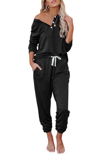 AUTOMET Lounge Sets for Women Comfy 2 Piece Pajamas Sets Fall Loungewear Pjs Outfits Sweatsuits with...