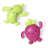 Itzy Ritzy Wind-Up Swimming Bath Toys – Set of 2 Wind-Up Floating Bath Toys - Water Playtime Set for Tub or Pool, Designed for Ages 6 Months and Up (Pickle & Beet)