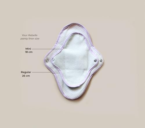 Rebelle Reusable Cloth Panty Liners Pack of 8 (Mini) | Safest Panty Liners | Easy to Wash | For Spotting & Leaks | Everyday Wear | Super Absorbent | Rash Free Cotton Fabric |... - Image 6