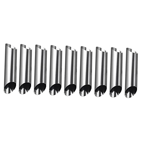 Garneck 9pcs Non-stick Stainless Steel Cream Molds for Pancake and Bread Baking Tools for Home Use for Making Cannoli and Pastry Treats