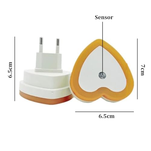 Image of fizzytech Decorative Heart LED Lights, Yellow (Pack of 2) for Home, Bedroom, Diwali, Christmas & Party Decoration (Heart Yellow Pack-2)