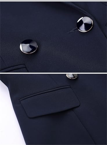Women's Suit 2 Piece Set Business Office Work Formal Long Blazer Jacket Tuxedos and Pants Outfits3