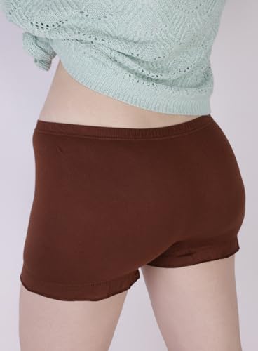 Image of ESSA Women's Bloomer | Full Coverage, 100% Cotton, Hosiery, Mid Waist | Inner Elastic Waistband | Underwear, Innerwear, Boyshorts | Solid (Combo Pack of 4) (Multicolour)
