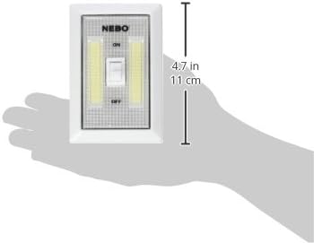 NEBO Available 6523 Flipit Portable LED Light with 3 AAA Batteries Included (2 Pack), 4.5" x 3" x 0.75"