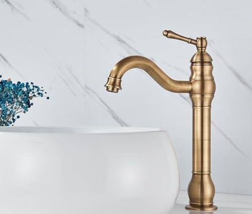 Robinet de lavabo en laiton fini les éclaboussures grâce au bec long ergonomique