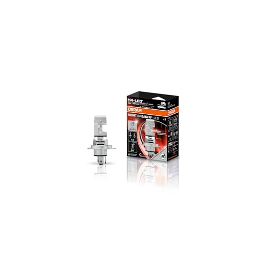 OSRAM NIGHT BREAKER LED SPEED H4 450 per moto, lampada LED retrofit per moto con omologazione stradale, fino al 450% di luminosità in più, 6000K, installazione rapida, LEDEC02 integrato, 1 lampada