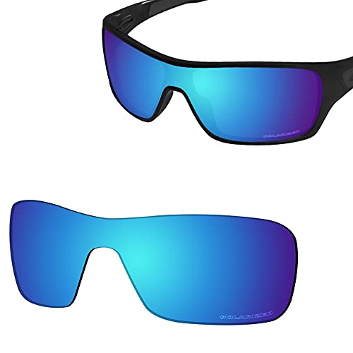 Image of SAUCER Premium Replacement Lenses & Nosepads for Oakley Turbine Rotor OO9307 | UV400 Protection, Anti-Scratch, Precise Fit & Enhanced Clarity Sunglasses High Defense - Glacier Blue Polarized