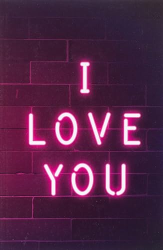 I love You neon light Notebook: journal