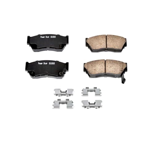 Image of PowerStop Front Brake Pads for Nissan NX 1991-93 | Nissan Sentra 1991-94 - Z17 Ceramic Brake Pads with Installation Hardware, 17-510
