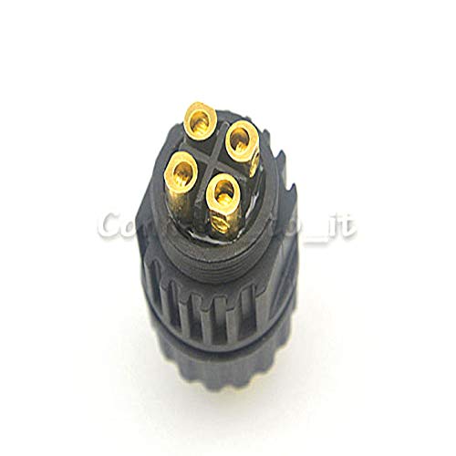 10 Sets/lot 25A 500V 4 Pin Screw and Soldering Pins Waterproof Connector Led Strip Adapter Socket Plug Contacts Wire Connectors