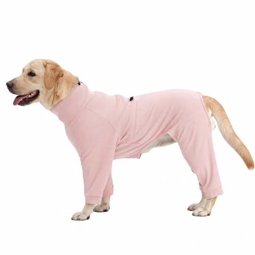 Image of Recovery Suit for Large Dogs, Adjustable Dog Onesie, Pink, 2XL