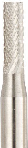 Image of Drill America SB-14 Carbide Burr /Rotary File Cylindrical End-Cut Double Cut for Die Grinder 3 /16 inch Dia. x 5 /8 inch Cut Length with 1 /4 inch Shank and 2 inch Overall Length, DUL Series