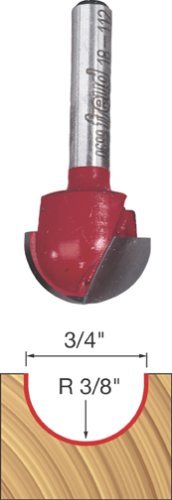Freud 18-112 3/4-Inch Diameter Round Nose Router Bit with 1/4-Inch Shank by Freud