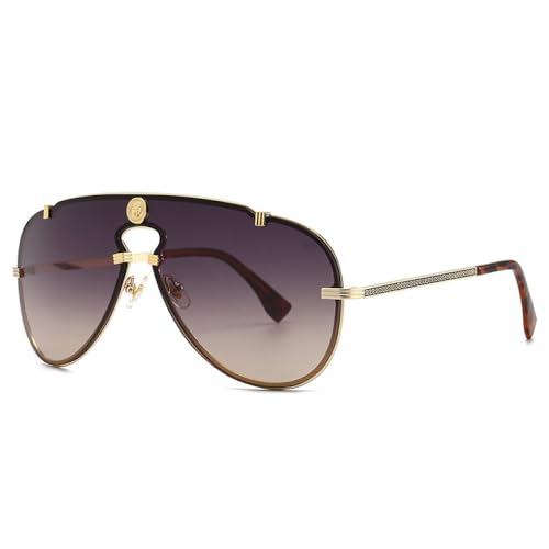 Lunettes de soleil vintage métal avec protection UV400 nuances mode surdimensionnées