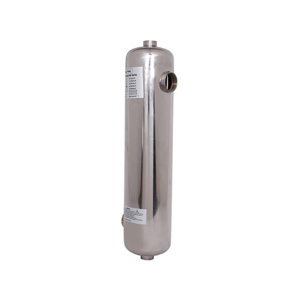 Intercambiador de calor de piscina de acero inoxidable, salida de alta BTU para un calentamiento eficiente del agua en piscinas y spas, control óptimo de temperatura, diseño duradero y resistente a la