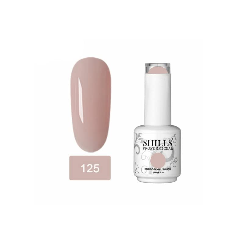 Image of Shills Professional Uv /Led Soak Off Gel Polish (Gel Nail Polish) Glossy Finish Nail Polish Color Shade 125, 15 Ml