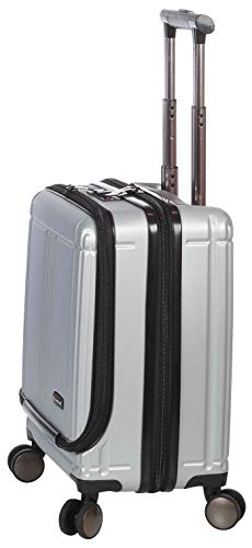 Preisvergleich Produktbild Business Travel Pilotenkoffer Bordgepäck Koffer Akten Trolley Silber Bowatex