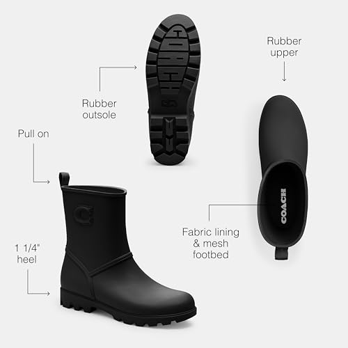 COACH Women's Ryder Rainboot Rain Shoe3