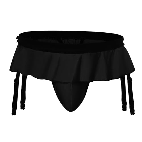Sissy Lingerie for Men Pouch Panties Skirt for Crossdressers Underpants G-String Thongs Briefs with Garters