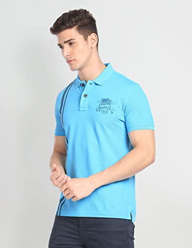 Image of U.S. POLO ASSN. Striped Slim Fit Polo T Shirts for Men - 100% Cotton, Half Sleeves Mens Tshirt