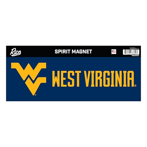 Rico Industries NCAA West Virginia Mountaineers 4 x 10 Team Spirit Magnet - Car, Home Décor - Refridgerator, Office, Kitchen
