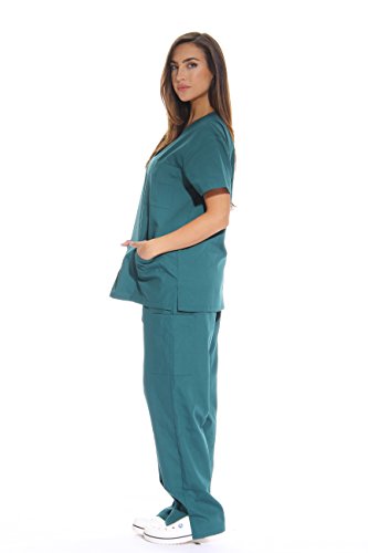 Just Love Women's Six Pocket Medical Scrubs Set (V-Neck with Cargo Pant)