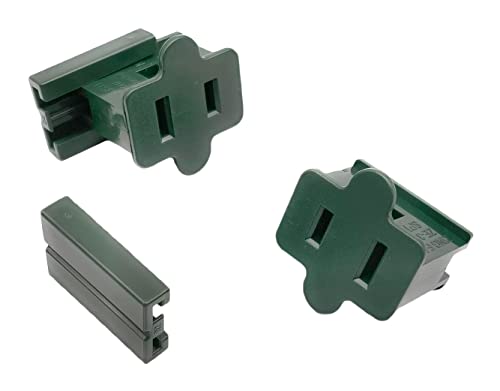 Image of 25 Pack SPT-2 Vampire Slip Zip Plug Gilbert Female for Christmas Lights Sets (SPT-2 Green)