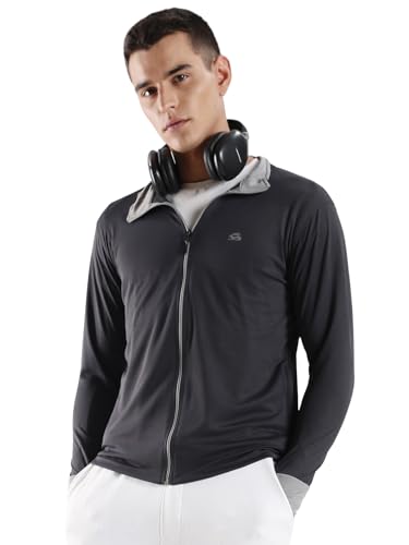 Image of ADRO Sunscreen Jacket for Men UV Sun Advanced Protection Running Jackets For Men Biker Jackets with Zipper Sports jacket for men