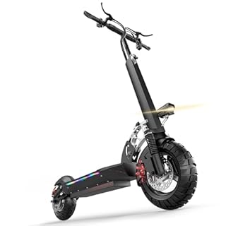 ASKGO Q2 E Scooter, 10 Zoll Offroad E Scooter, 40-45km Reichweite, 150 kg Tragkraft, 20km/h, Vierfache StoBdampfung, Sicherheit Duales Bremssystem Klappbar Elektroroller für Erwachsene
